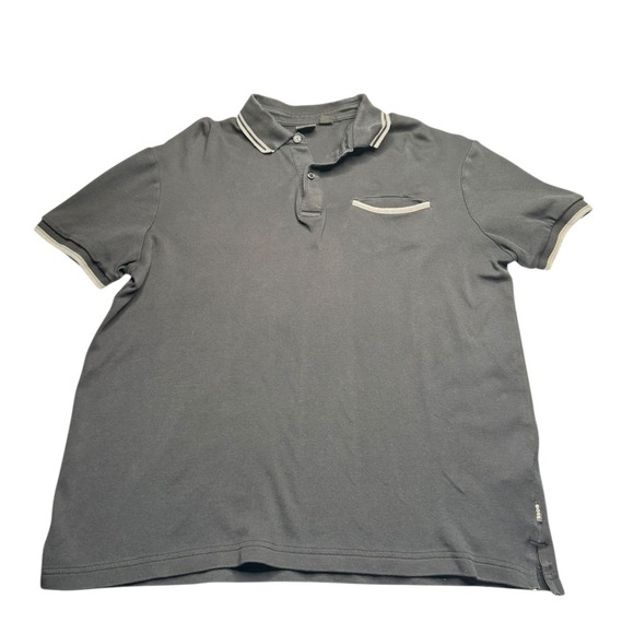 BOSS Hugo Men's Polo Shirt Black Parlay Medium Minimal Flaw - Picture 1 of 7